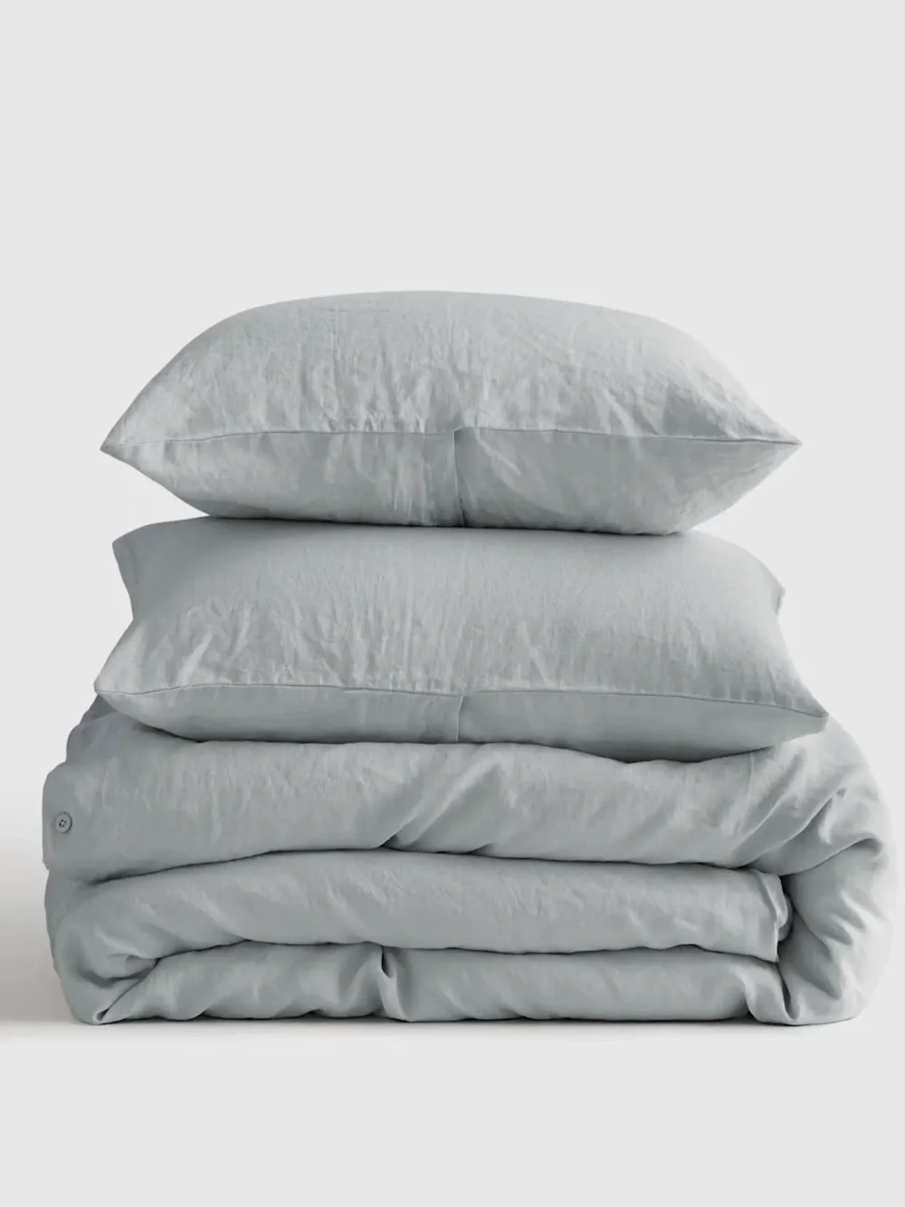 Quince European Linen Duvet Cover Set King/Cal King Mist